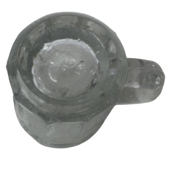 Vintage Small Miniature Japan Clear Glass Handled Root Beer Mug - Picture 5 of 7